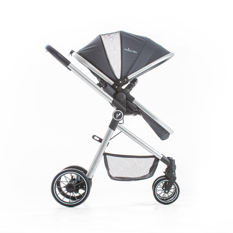 Premium Baby Coche 3 En 1 Mike Negro-Plateado - Farmacias Arrocha