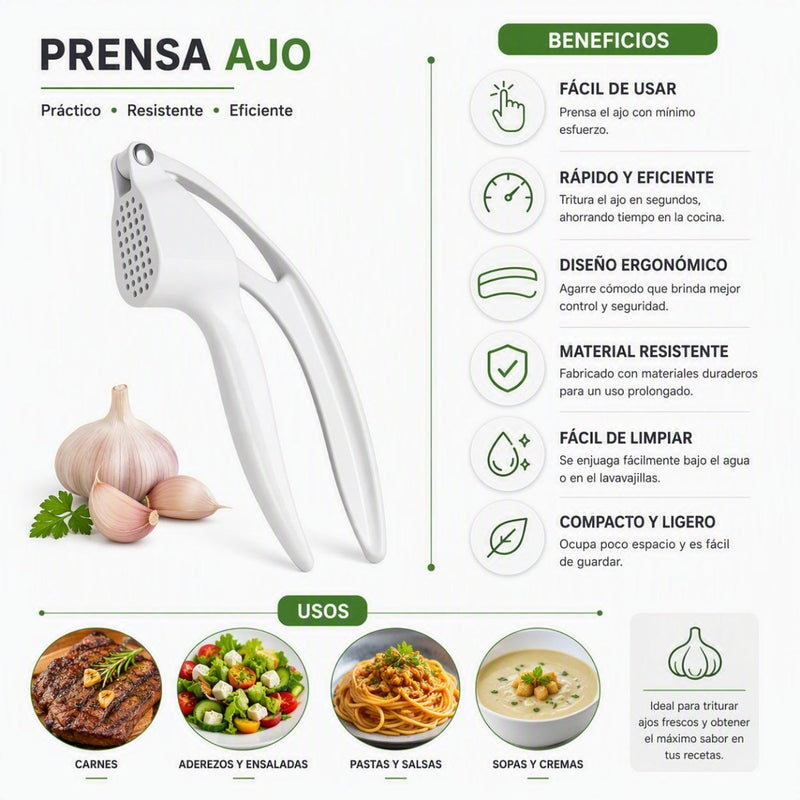 Prensa para ajos con recubrimiento - Farmacias Arrocha