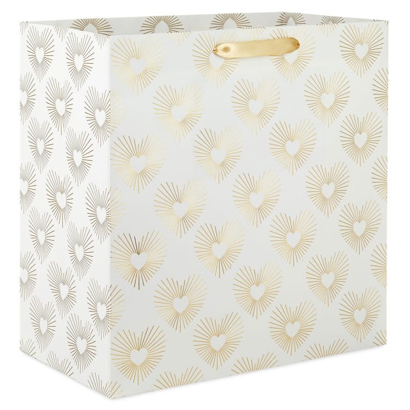 Hallmark Bolsa De Regalo Corazones Dorados 15" - Farmacias Arrocha