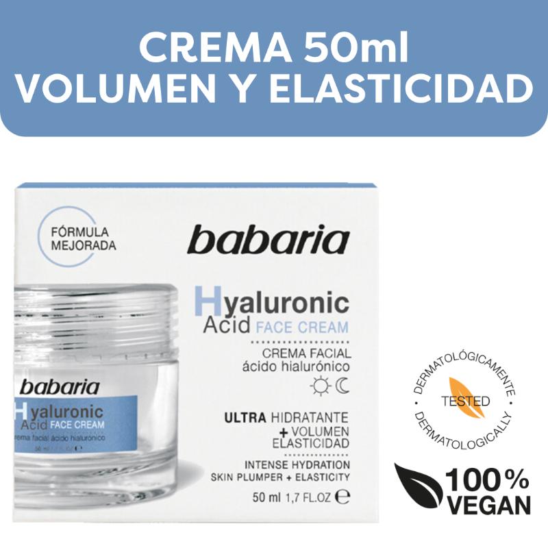 Babaria Crema Ácido Hialurónico Hidratante 50ml - Farmacias Arrocha