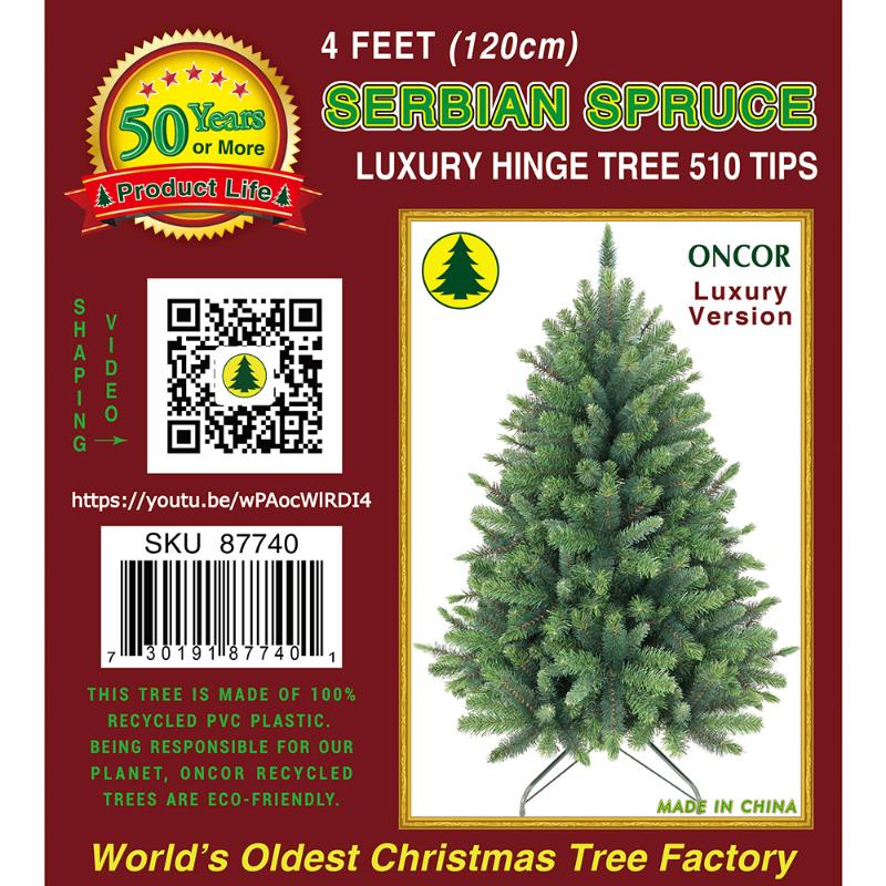 Oncor Pino de 4' Luxury Serbian Spruce Hing - Farmacias Arrocha