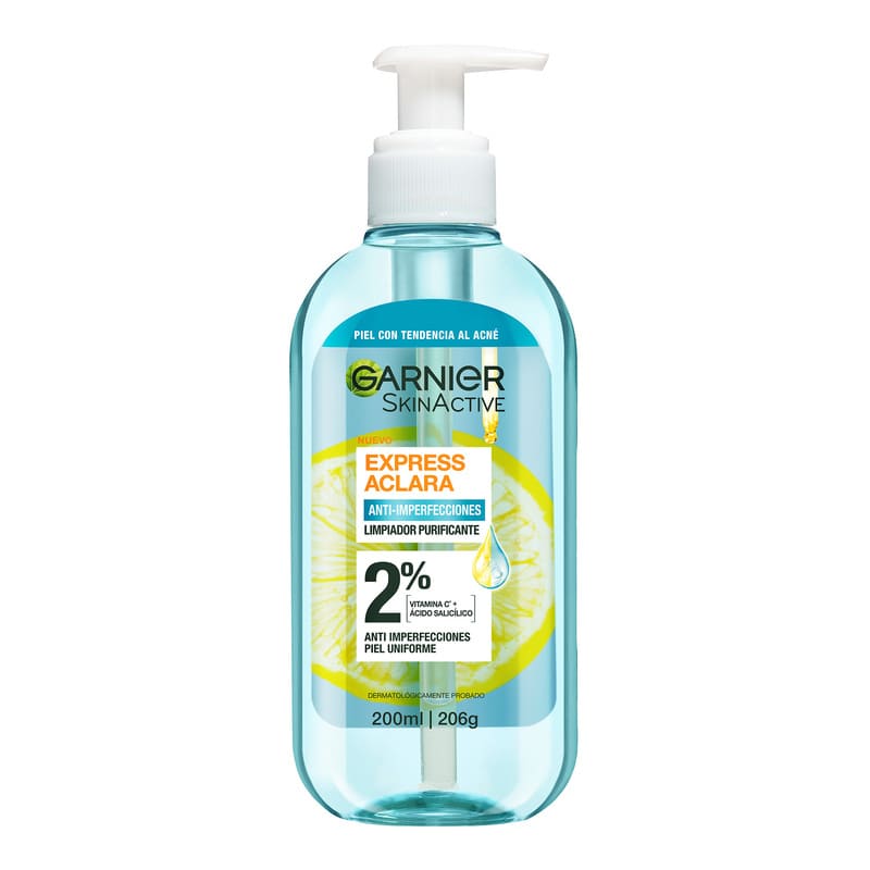 Gel Limpiador Profundo Anti Imperfecciones Express Aclara Garnier Ácido Salicílico 200 ml - Farmacias Arrocha