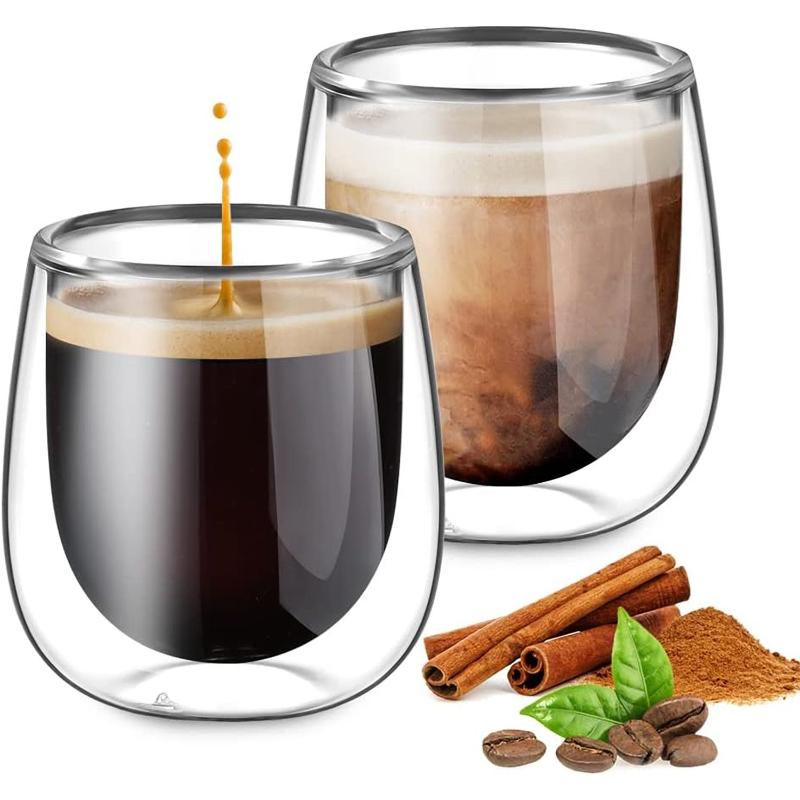 Set De 2 Vasos De Doble Cristal Para Bebidas Calientes 80Ml - Farmacias Arrocha