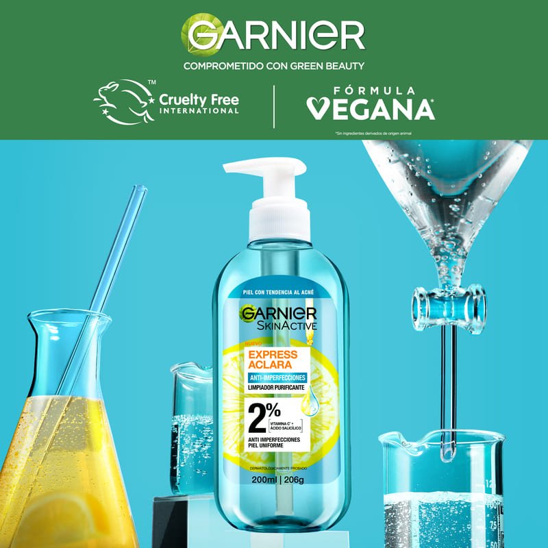 Gel Limpiador Profundo Anti Imperfecciones Express Aclara Garnier Ácido Salicílico 200 ml - Farmacias Arrocha