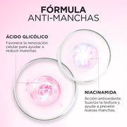 Crema Hidratante Facial Día L'Oréal Paris Glycolic Bright Antimanchas Ácido Glicólico y Niacinamida 50 ml - Farmacias Arrocha
