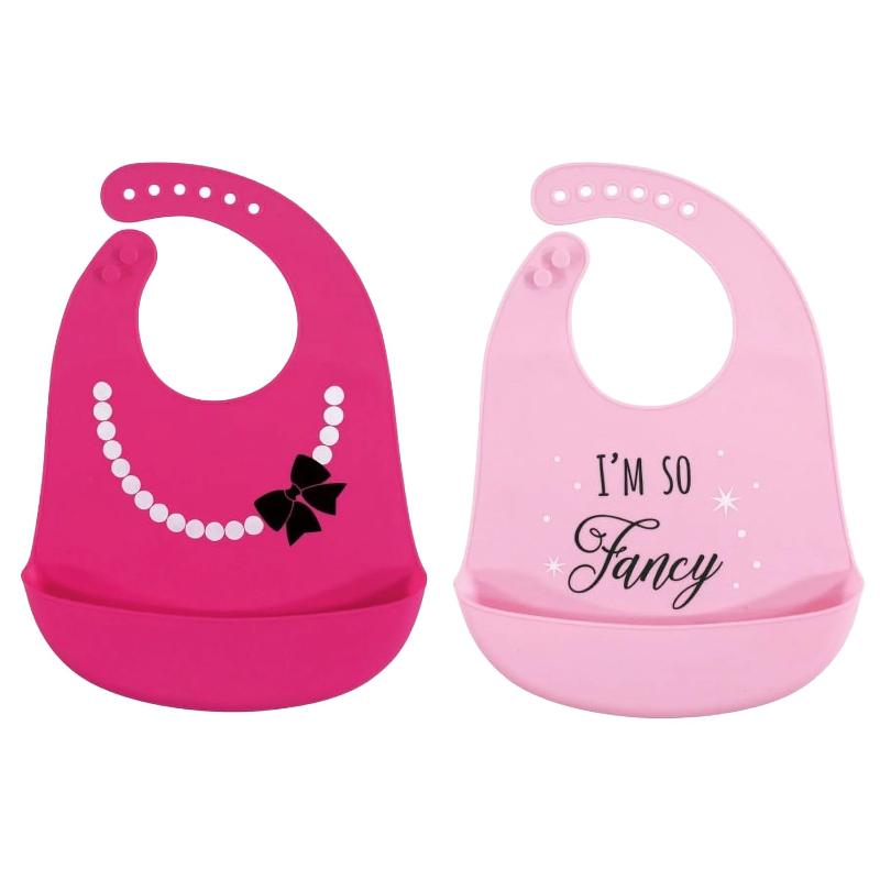 Set de 2 Baberos De Silicona Rosa - Farmacias Arrocha