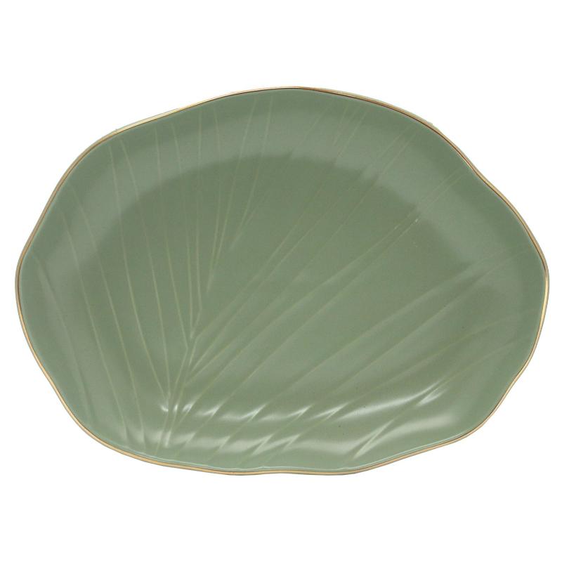 Bandeja Ovalada Verde 25X18.5X3.5CM - Farmacias Arrocha