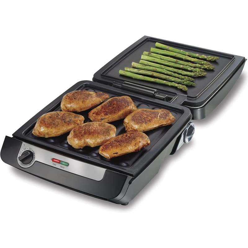 Hamilton Beach Combo de Parrilla Interior Y Plancha Eléctrica 4 en 1 - Farmacias Arrocha