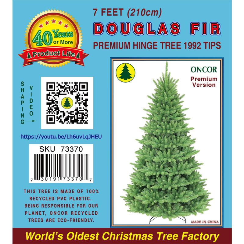 Oncor Pino de 7' Modelo Douglas Fir Premium Hinge - Farmacias Arrocha