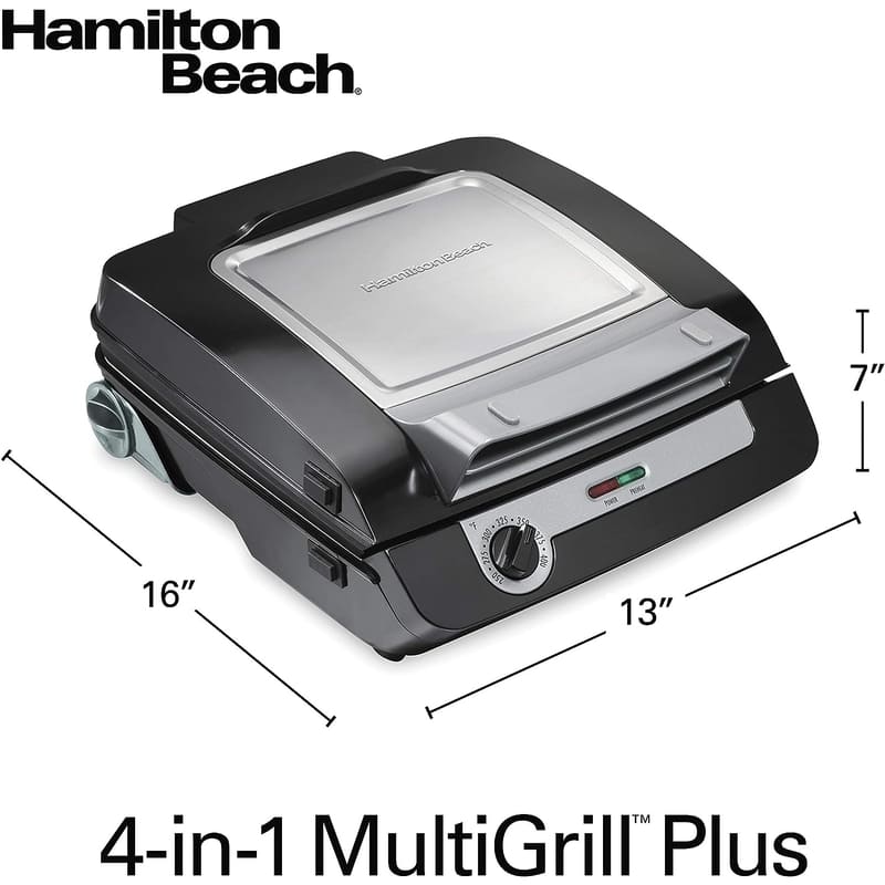 Hamilton Beach Combo de Parrilla Interior Y Plancha Eléctrica 4 en 1 - Farmacias Arrocha