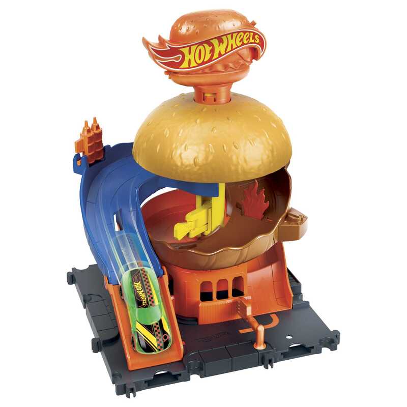 Hot Wheels City Pista De Juguete Tienda De Hamburguesas - Farmacias Arrocha