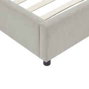 Cama tapizada con respaldar en lateral Beige - Farmacias Arrocha