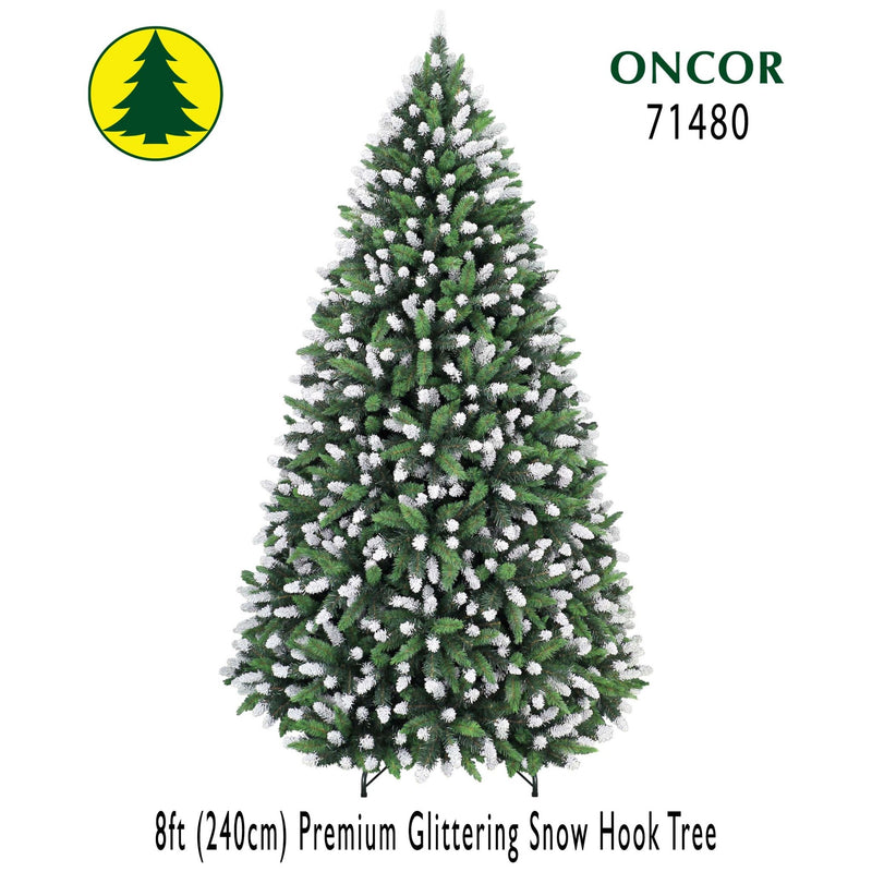 Árbol de 8' Premium Glittering Snow - Farmacias Arrocha
