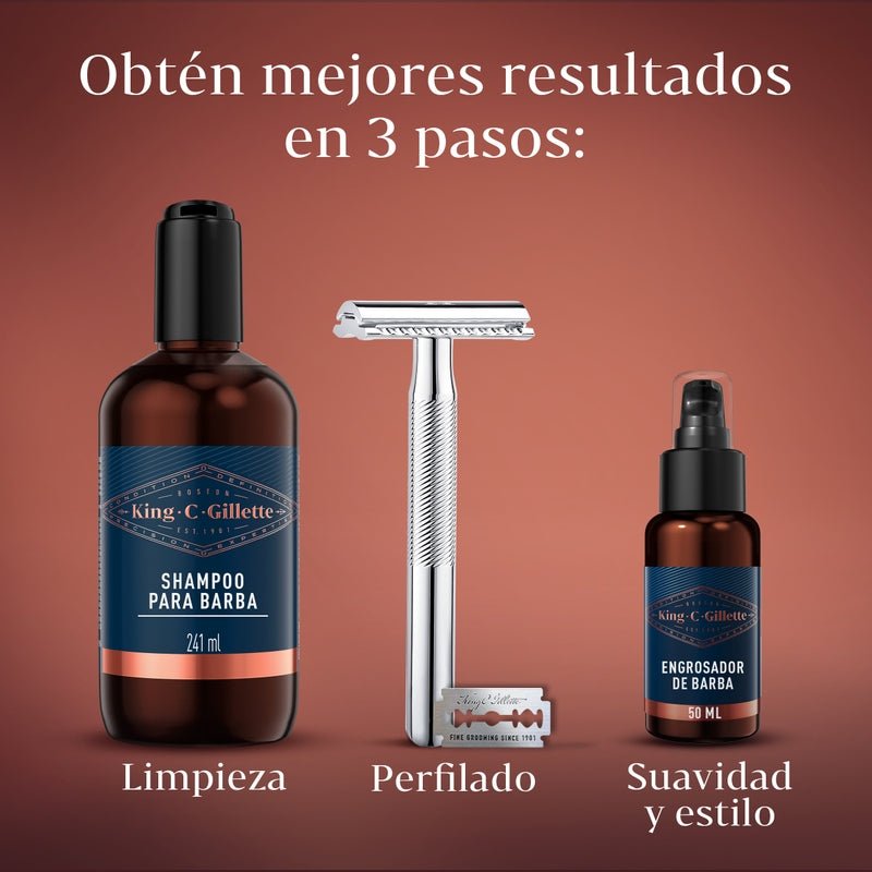 Shampoo para barba King C. Gillette, 241ml - Farmacias Arrocha