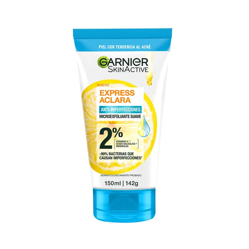 Scrub Limpiador Profundo Anti Imperfecciones Express Aclara Garnier Ácido Salicílico 150 ml - Farmacias Arrocha