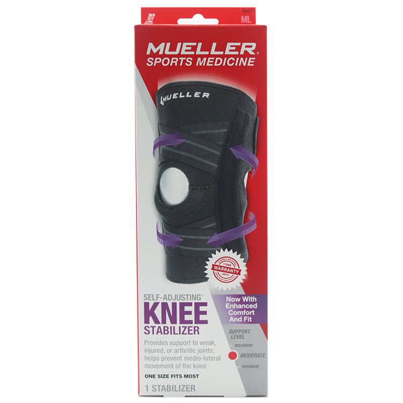 Mueller Sports Self Adjusting Knee Stabilizer Black Osfm - Farmacias Arrocha