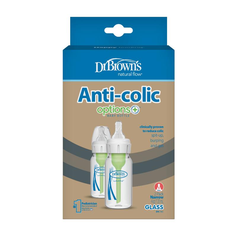 Dr Brown'S Set 2 Biberón de Vidrio Anti Cólico 4oz - Farmacias Arrocha
