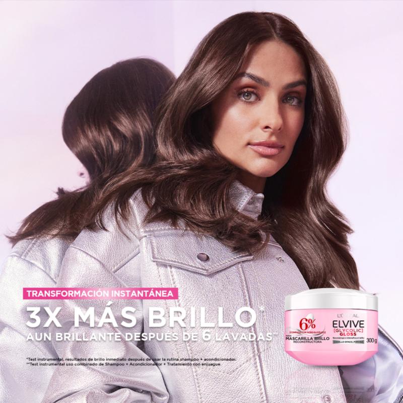 Mascarilla L'Oreal Paris Elvive Glycolic Gloss 300 G - Farmacias Arrocha