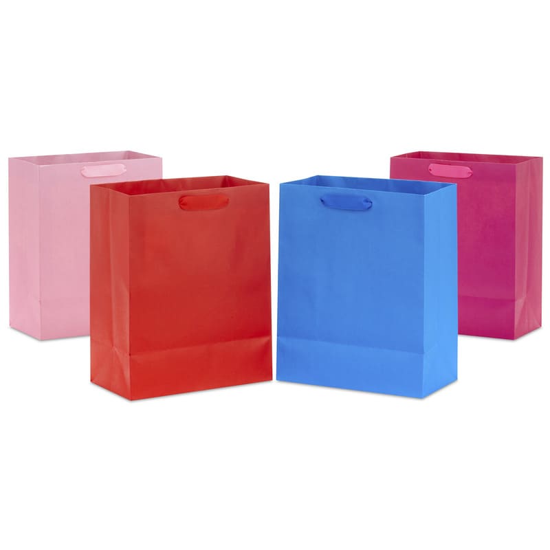 Hallmark Bolsas De Regalos Medianas Colores Solidos 9,6" Set De 4 - Farmacias Arrocha