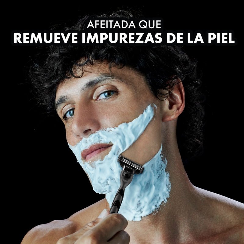 Máquina de afeitar Gillette Mach3 Carbono con Carbón Activado y 3 hojas, 1 ud - Farmacias Arrocha