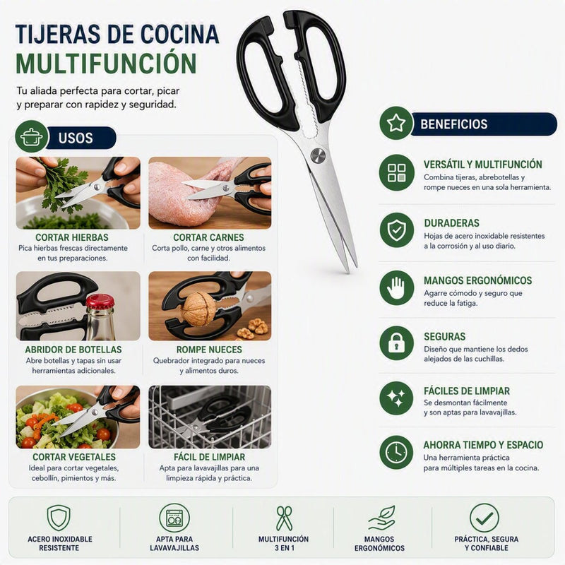 Tijeras de cocina multifuncional - Farmacias Arrocha