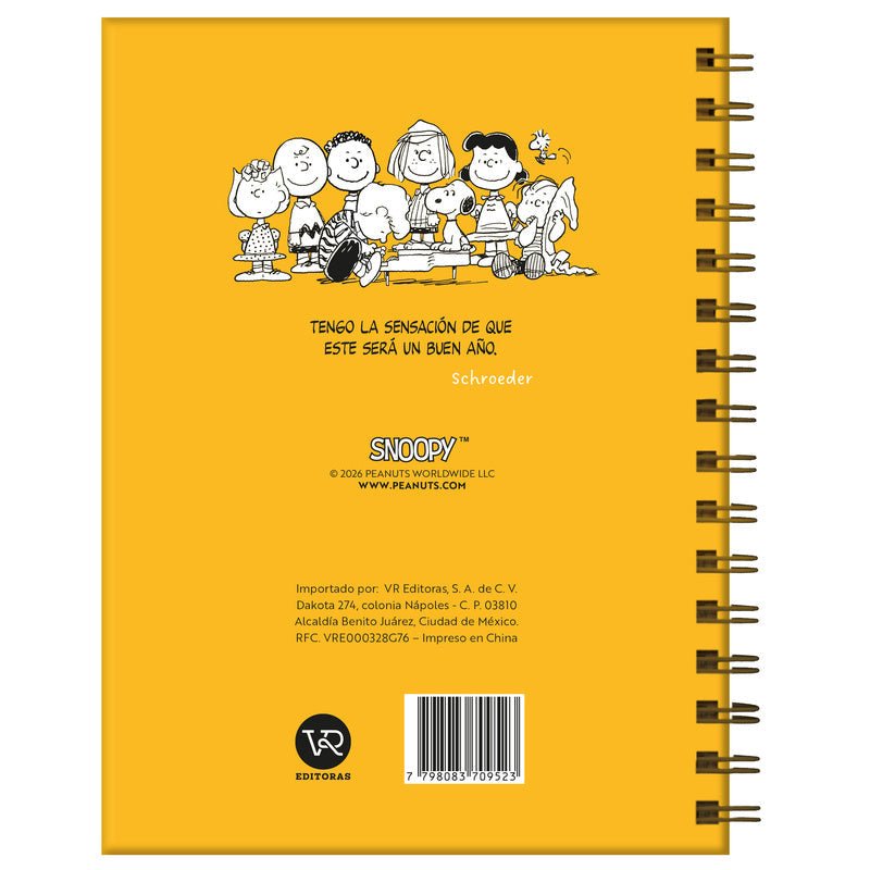 V&R - Agenda Snoopy 2027 Amarilla - Farmacias Arrocha
