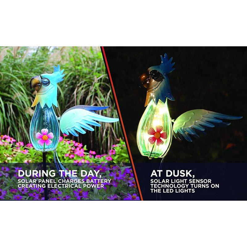 Lampara Solar de Jardin Loro Azul - Farmacias Arrocha
