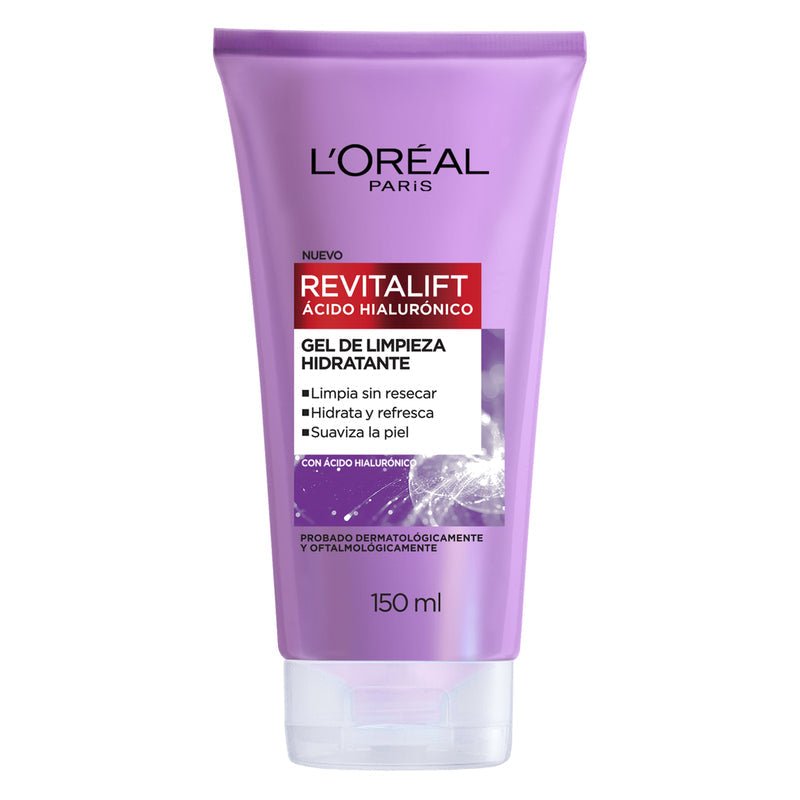L'Oréal París Gel Limpiador Hidratante Ácido Hialurónico 150Ml - Farmacias Arrocha