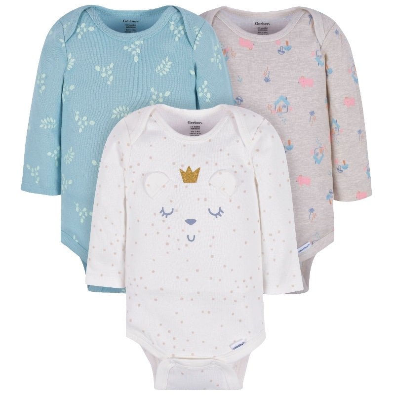 Gerber Set 3 Bodies Manga Corta Niña NB - Farmacias Arrocha