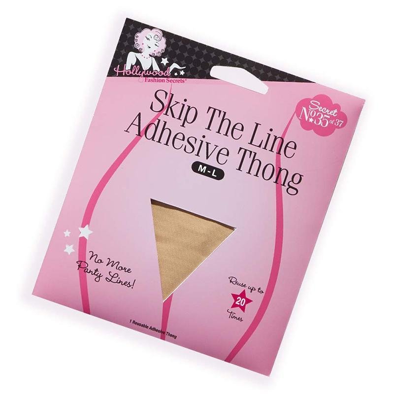 Hollywood Fashion Secrets Skip The Line Adhesive Thong M/L - Farmacias Arrocha