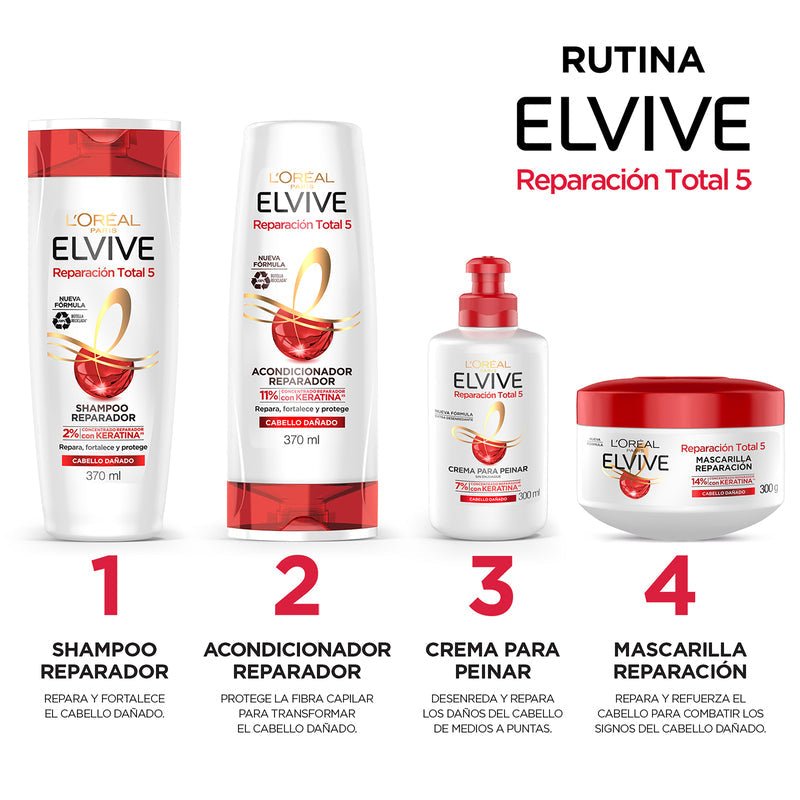 L'Oreal Elvive Acondicionador Reparador Reparación Total 5 370Ml - Farmacias Arrocha