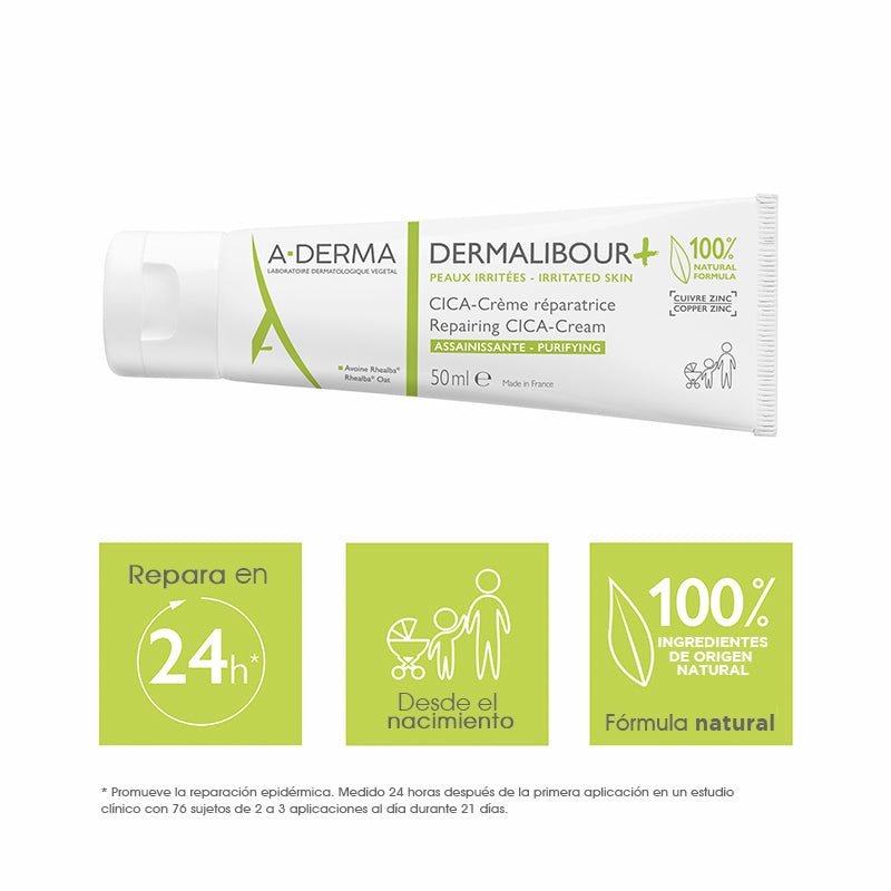 A-Derma Dermalibour Plus CICA 50ml Crema reparadora - Pieles Irritadas - Farmacias Arrocha