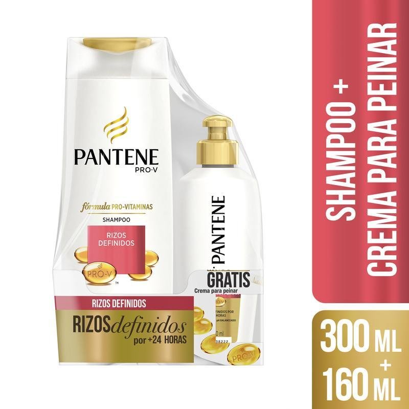 Pantene Pack Rizos Defin. Shampoo 400Ml + Crema Peinar 160Ml - Farmacias Arrocha