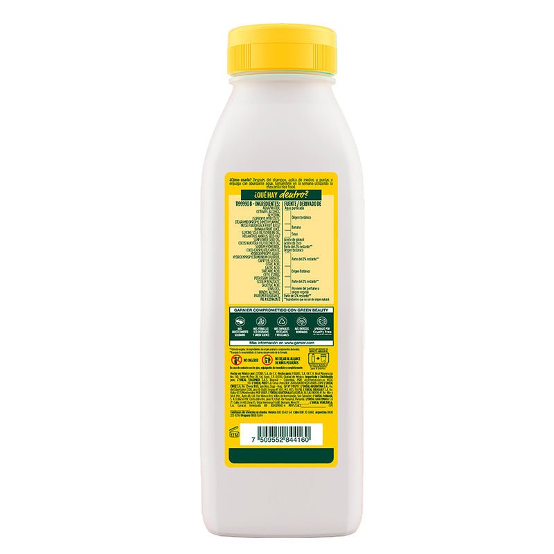 Garnier Fructis Hair Food Acondicionador de Fuerza Banana 300 ML - Farmacias Arrocha