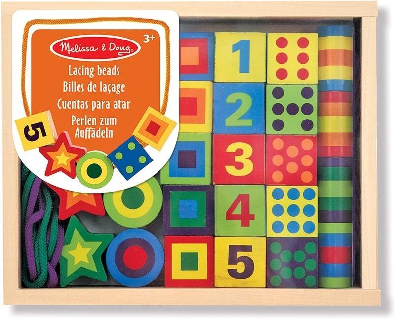 Melissa & Doug Cuentas para Atar de Madera - Farmacias Arrocha