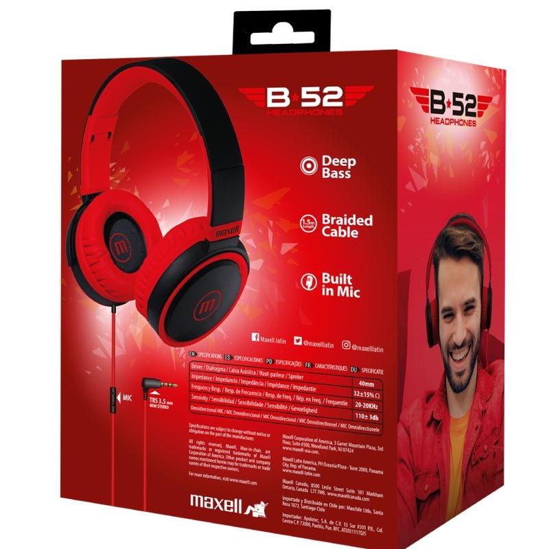Maxell Audífono Full Size Con Micrófono HP-B52 - Farmacias Arrocha