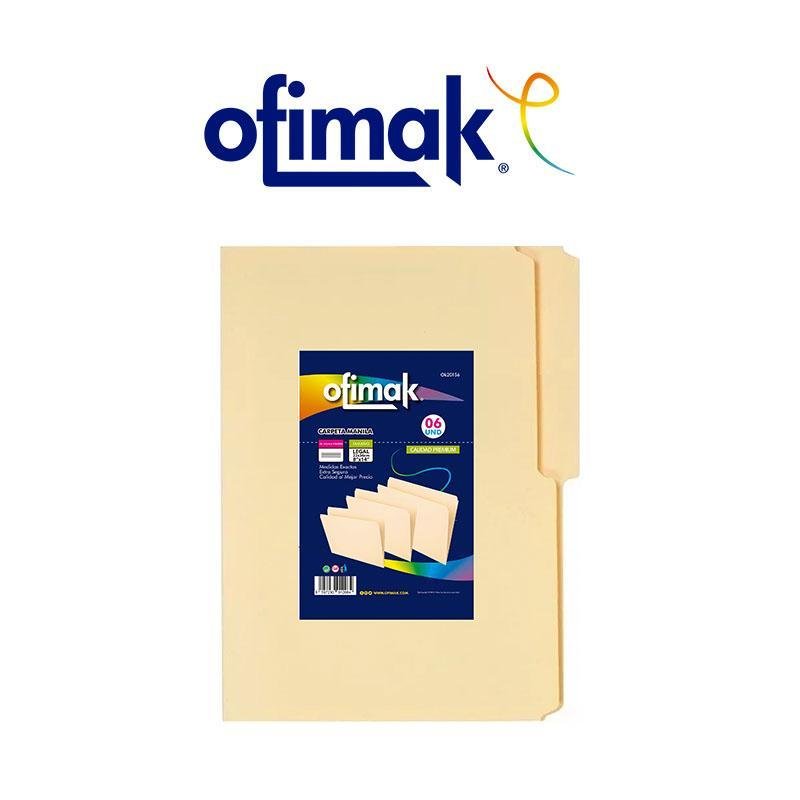 OfiMayor Carpeta Manila Legal Ofimak Set 6 Uni - Farmacias Arrocha