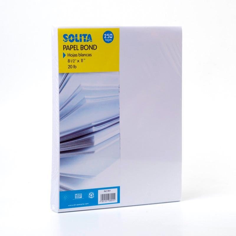 Solita Resmilla Bond Blanco 20Lb250 Hs. 8.5 X 1 - Farmacias Arrocha