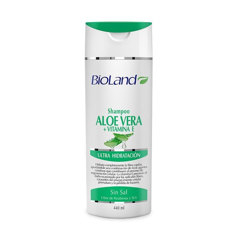 Bioland Shampoo Aloe+Vit. E 440Ml - Farmacias Arrocha