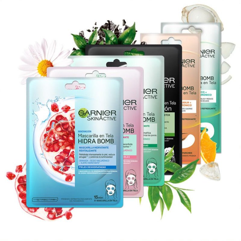 Garnier Skin Active Mascarilla en Tela Hydra Bomb Manzanilla - Calmante - Farmacias Arrocha