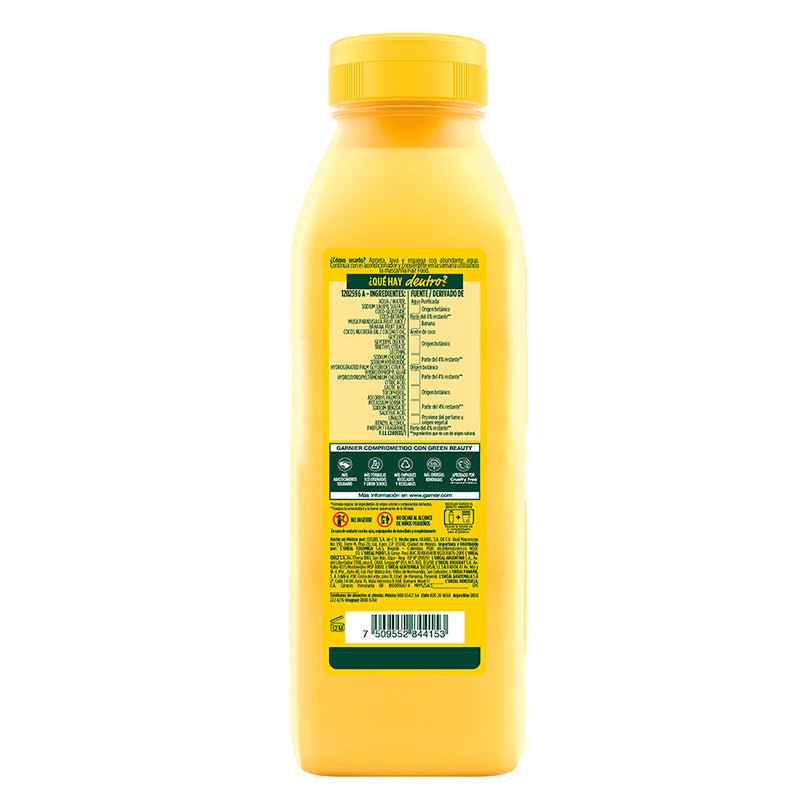 Garnier Fructis Hair Food Shampoo de Fuerza Banana 300 ML - Farmacias Arrocha