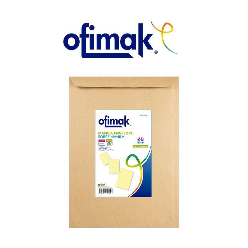 OfiMayor Sobre Manila Carta 9X12 Plg Set 6 Und 8 - Farmacias Arrocha