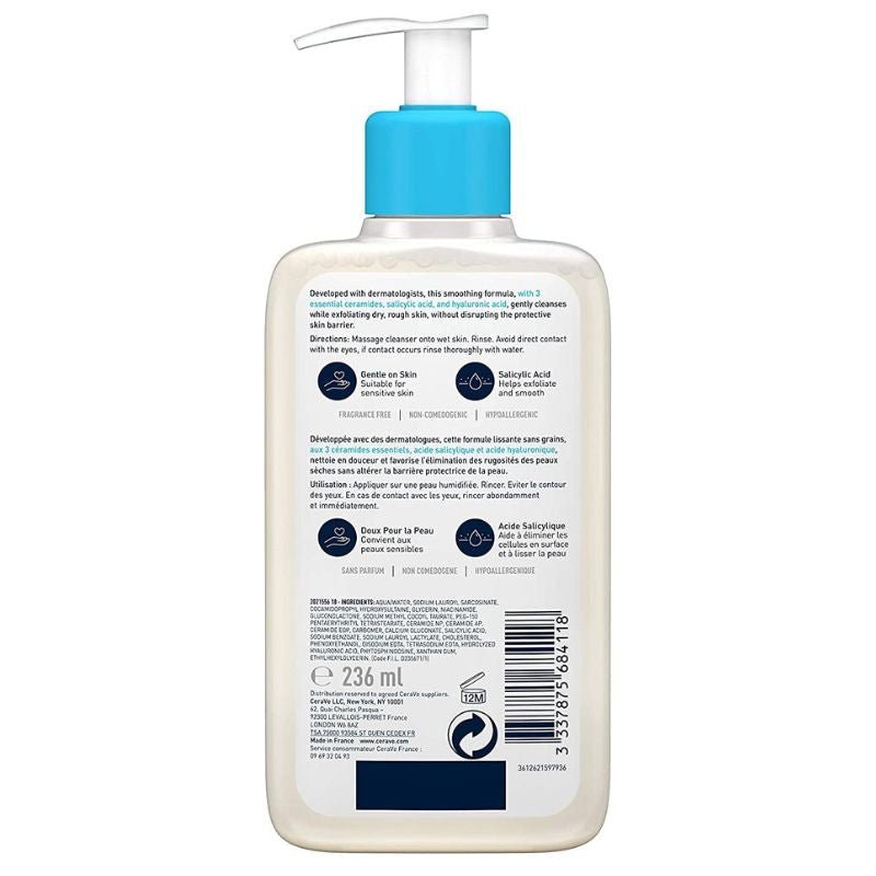 CeraVe SA Limpiador Anti-rugosidades 236 ml - Farmacias Arrocha