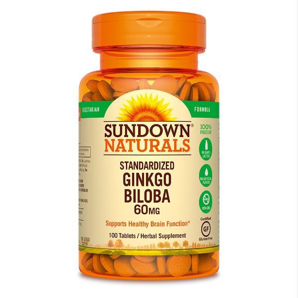 Sundown Naturals Ginkgo Biloba Standardized 60 mg Tablets - Farmacias Arrocha