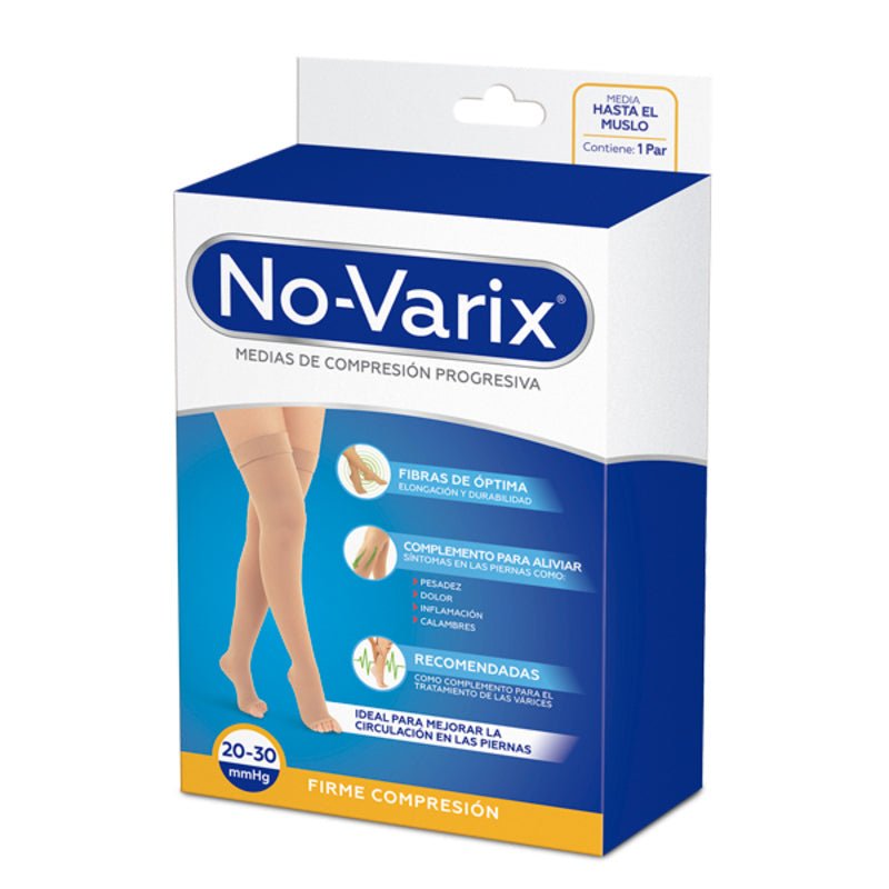No-Varix Medias de Compresión Progresiva Hasta el Muslo - Farmacias Arrocha