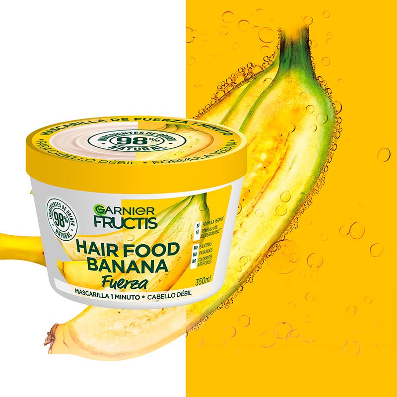 Garnier Fructis Hair Food Mascarilla de Fuerza Banana 300 ML - Farmacias Arrocha