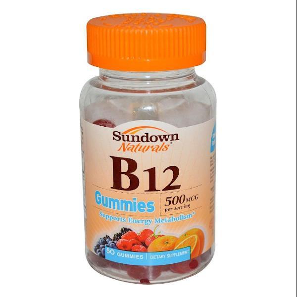 Sundown Naturals B12 500 mcg 50 GOMITAS - Farmacias Arrocha
